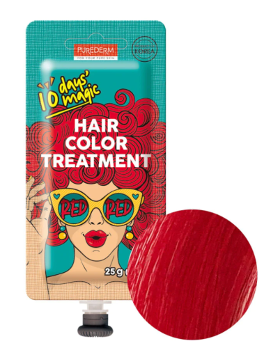 Purederm 10Days Magic Hair Color Treatment Temporary Red