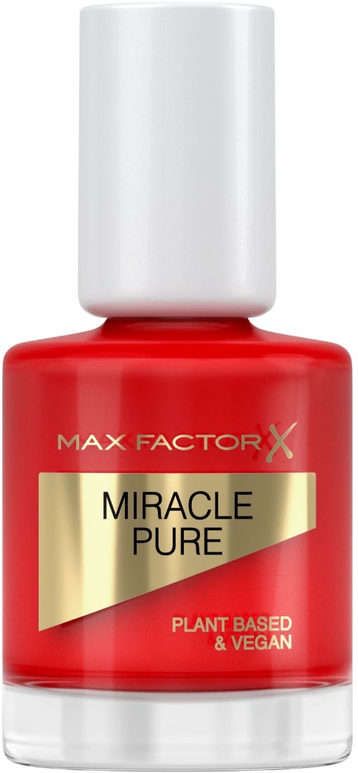 Max Factor Miracle Pure Nail Colour 305 Scarlet Poppy Quick-Drying High Shine 10ml