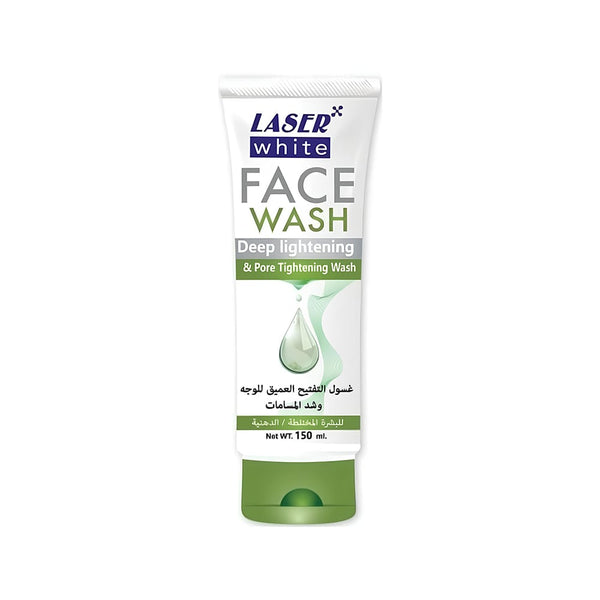 Laser White Deep Facial Wash, Brightening Pore-Cleansing Formula for Combination Skin, 150 ml