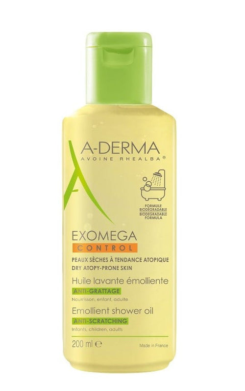 A-Derma Exomega Control Emollient Shower Oil Cleansing Formula 200ml