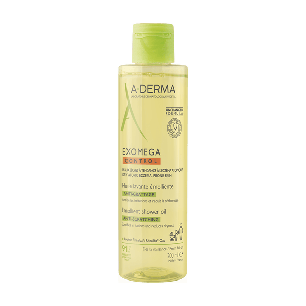 A-Derma Exomega Control Emollient Shower Oil Cleansing Formula 200ml