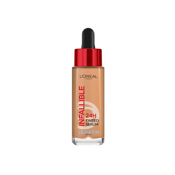 L'Oreal Paris Infallible Tinted Serum Lightweight Natural Finish 1% Hyaluronic Acid Tan 6-7