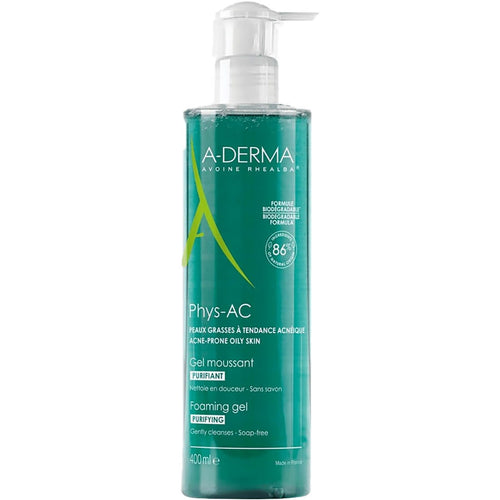 A-Derma Biology Cleansing Gel Purifying Face Cleanser Oat Extract 400 ml