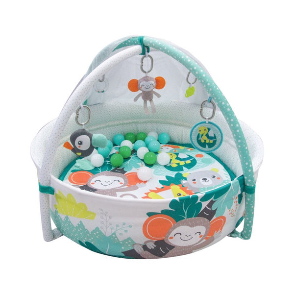 Moon Perky Playmat Jungle Friends Activity Mat with Mosquito Net and 20 Balls