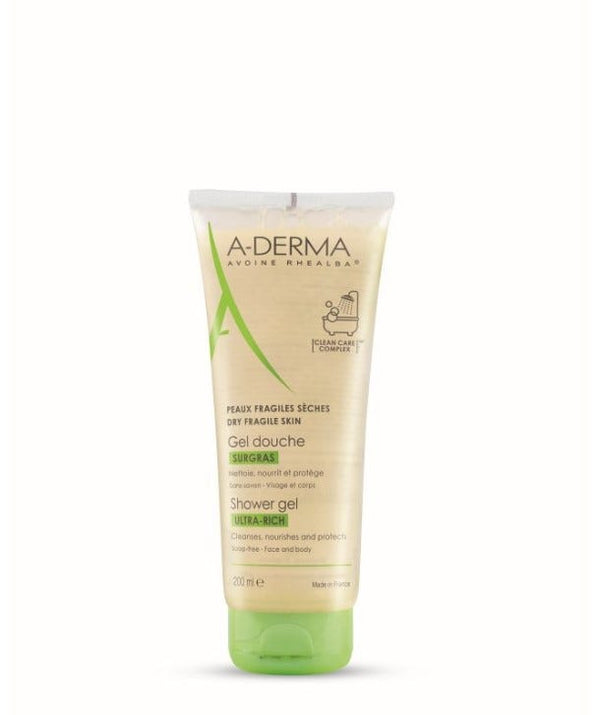 A-Derma Shower Gel Gentle Cleansing and Nourishing Body and Face Wash