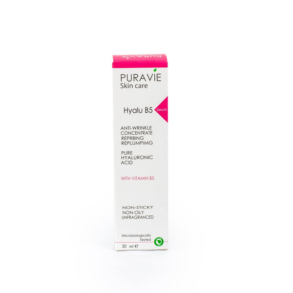 Puravie Hyalu B5 Facial Serum with Hyaluronic Acid and Panthenol, 30 ml