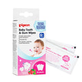 Pigeon Baby Tooth & Gum Cleansing Wipes, Alcohol-Free, Strawberry, 20 Pieces