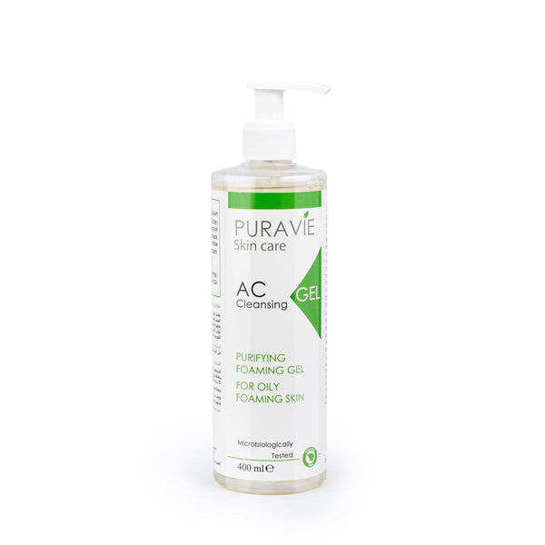 Puravie AC Cleansing Gel Foaming Purifying Cleanser for Oily Sensitive Skin 400 ml