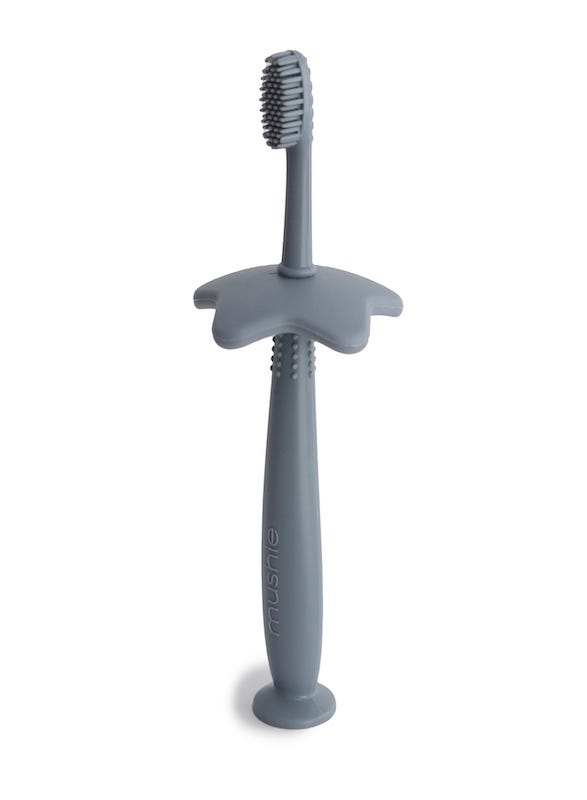 Mushie Star Training Toothbrush Soft Silicone Bristles Tradewinds