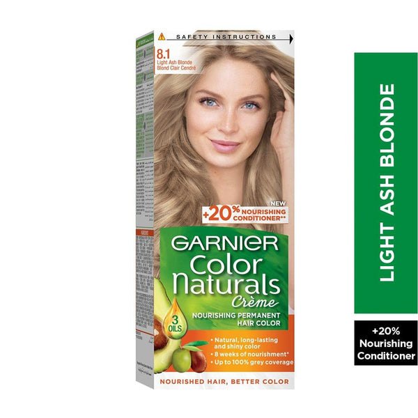 Garnier Hair Color Naturals Permanent Hair Color 8.1 Light Blonde Olive Avocado Shea Oils