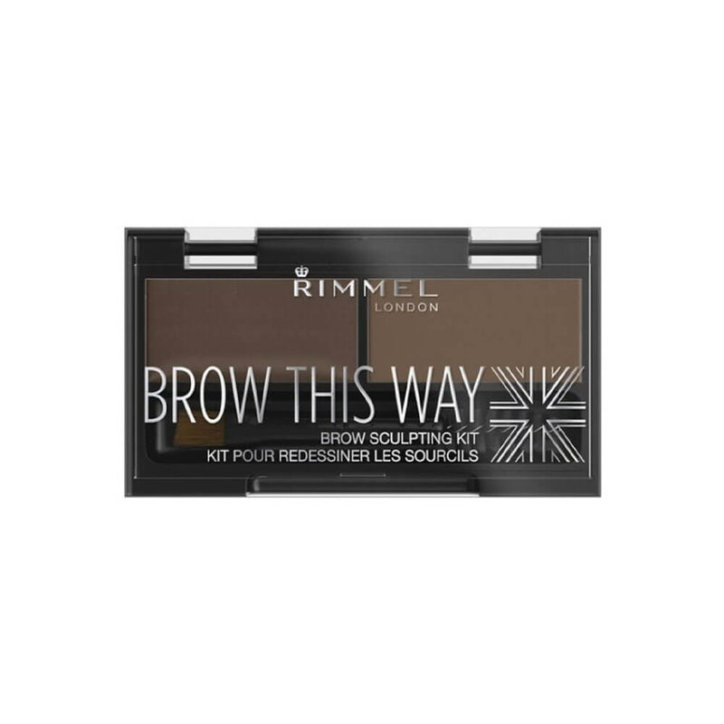 Rimmel London Brow This Way Brow Sculpting Kit Powder and Setting Wax 003 Dark Brown