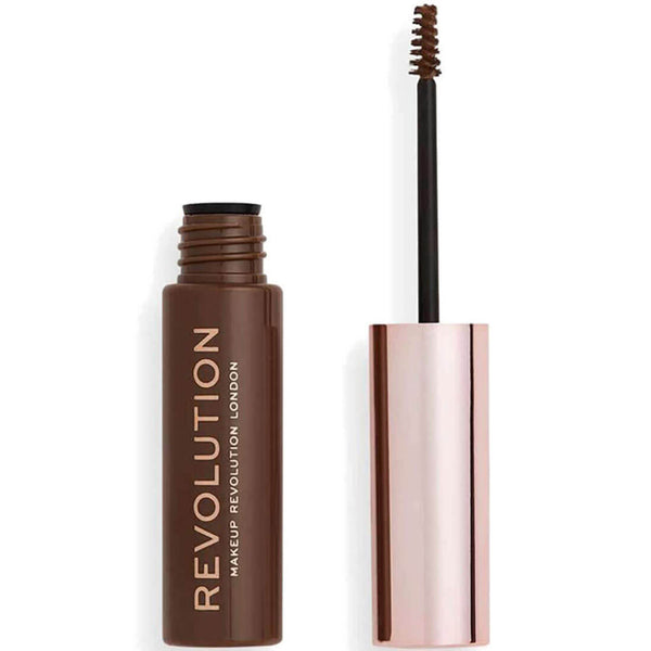Makeup Revolution Brow Gel Dark Avocado Oil Eyebrow Gel