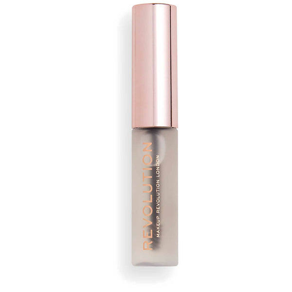 Makeup Revolution Brow Fixer Wax Brow Gel with Precise Applicator, Dark