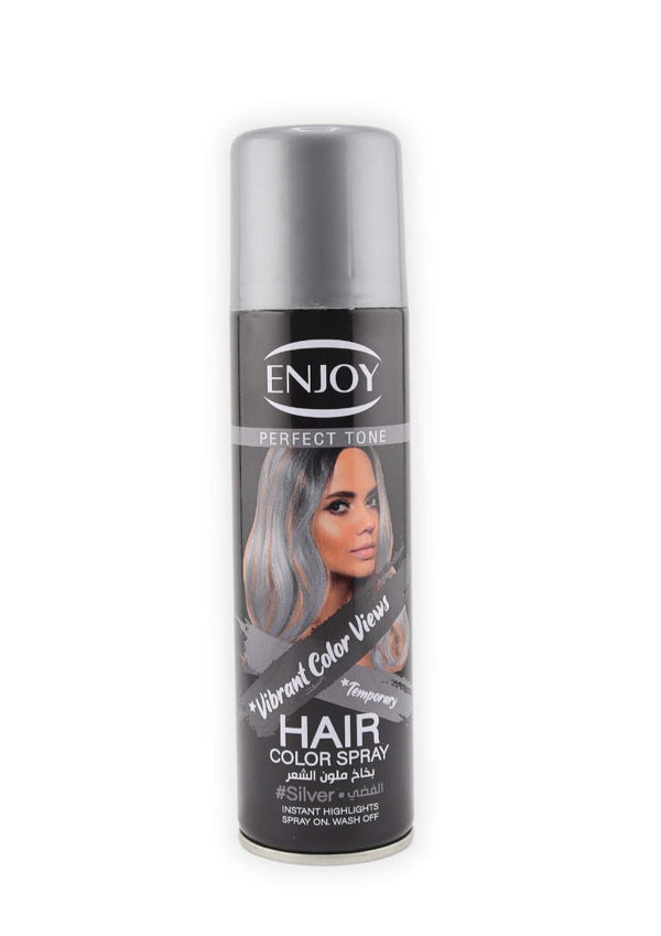 Enjoy Perfect Tone Temporary Hair Colour Spray Silver Metallic Finish 150 ml