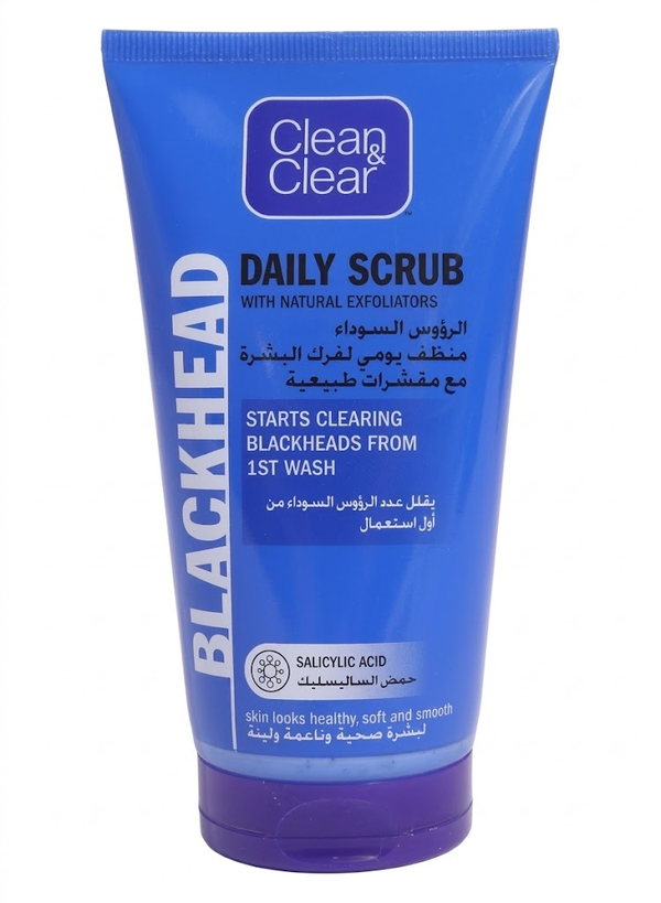 Clean & Clear Blackhead Daily Scrub Salicylic Acid Natural Exfoliators
