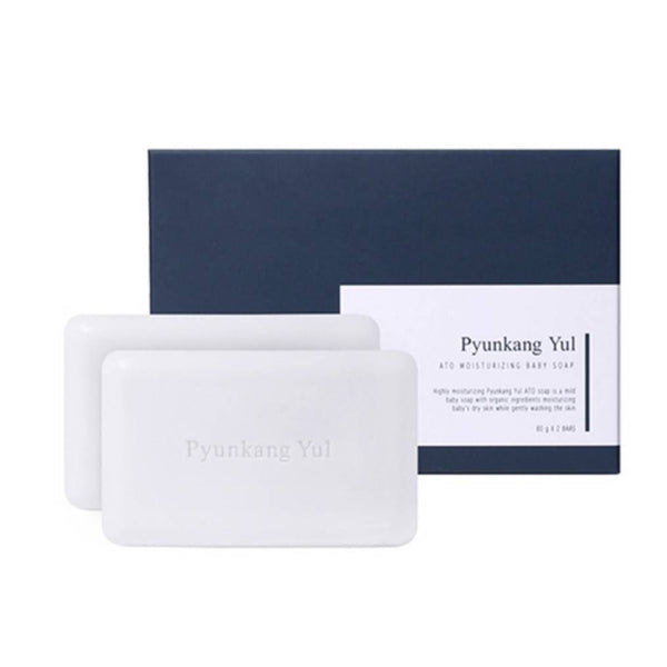 Pyunkang Yul Ato Moisturizing Baby Soap Mild Cleansing Body Bar Olive Jojoba Shea Butter 80g x 2