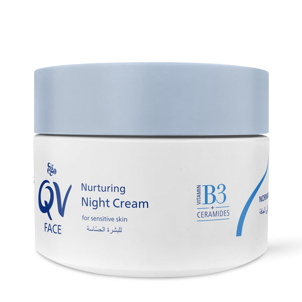QV Face Nurturing Night Cream Ceramides Vitamin B3 Sensitive Skin 50g