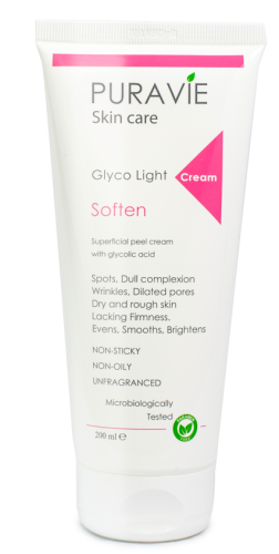 Puravie Glyco Light Cream Exfoliating Face and Body Cream 200ml
