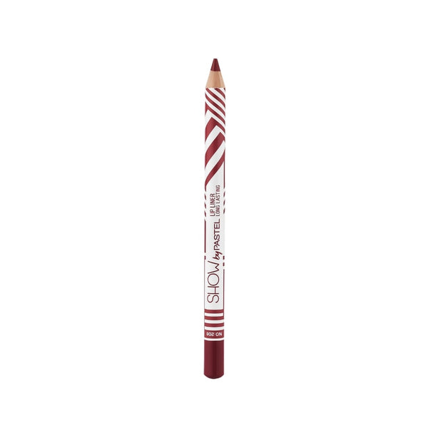 Show By Pastel Lip Liner Creamy Semi-Matte Wine Red 208