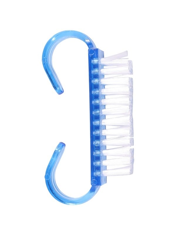 Salon System Nail Cleaning Brush Durable Bristles Finger Grip Assorted Colors 50 Pieces