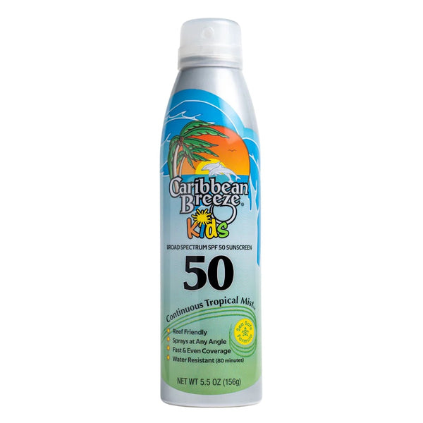 Caribbean Breeze Kids Sunscreen Spray Water-Resistant Formula