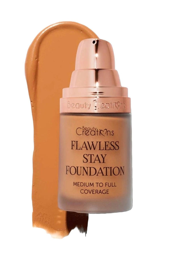 Beauty Creations Flawless Stay Liquid Foundation Natural Satin Finish Vitamin E FS10.0 1 Oz