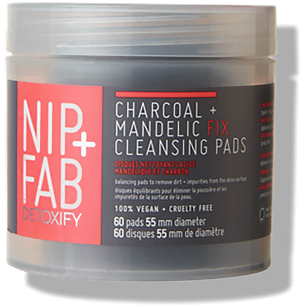 Nip + Fab Charcoal Mandelic Fix Facial Pads with Witch Hazel and Lotus Extract