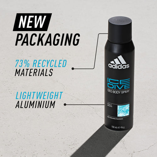 Adidas Ice Dive Deodorant Body Spray Fresh Scent 150ml