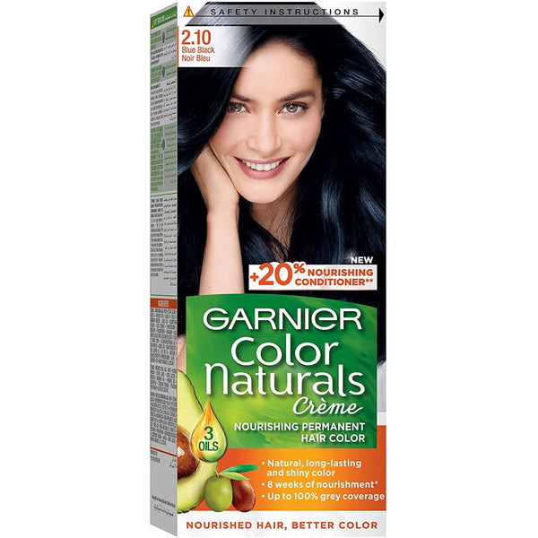 Garnier Hair Color Naturals Permanent Hair Color Nourishing Oils 2.1 Blue Black 110 ml
