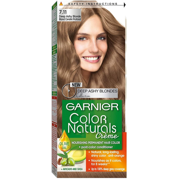 Garnier Hair Color Naturals 7.11 Permanent Cream Hair Color Deep Ashy Blonde