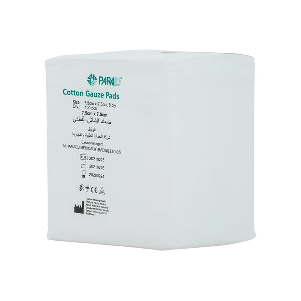 PARAID Gauze Swabs Cotton 8-Ply Non-Sterile