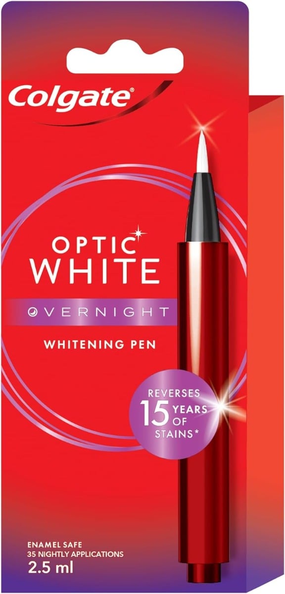 Colgate Optic White Brightening Teeth Pen, Easy-Apply Gel