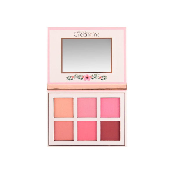 Beauty Creations Floral Bloom Blush Palette, 6 Blendable Shades