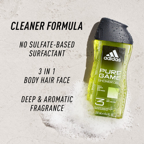 Adidas Pure Game Men's Shower Gel Refreshing Citrus Aromatic Scent 250ml