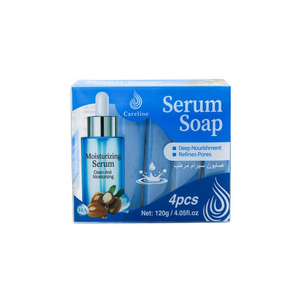 Care Line Moisturizing Serum Soap Facial Cleansing Bar, 4 Pieces