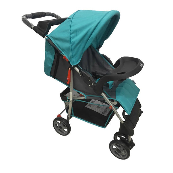 MOON Bezik One-Fold Stroller Lightweight Aluminum Frame Cyan Blue