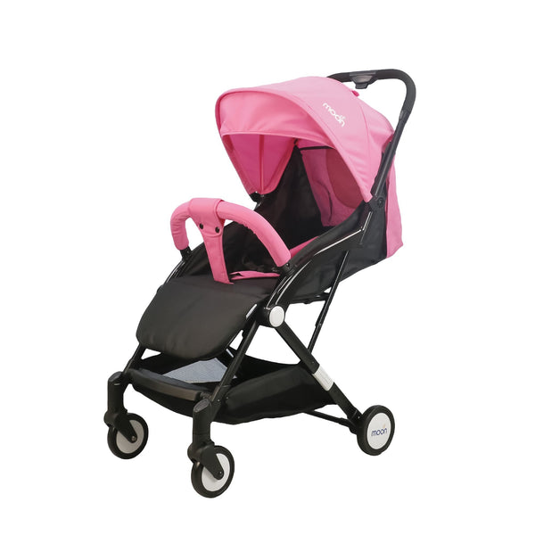 MOON Travel-Lite Cabin Stroller Foldable Reclining Seat 5-Point Harness Pink