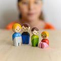 Plantoys Family Ii (European) Family Figure Toy, Rubberwood, 2 x 2.5 x 5.9 cm
