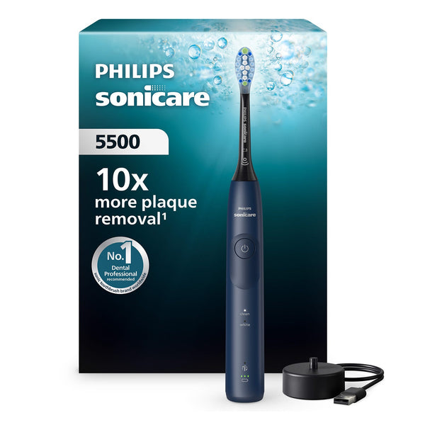 Philips Sonicare Series 5500 Electric Toothbrush Sonic Technology Black HX7113/04