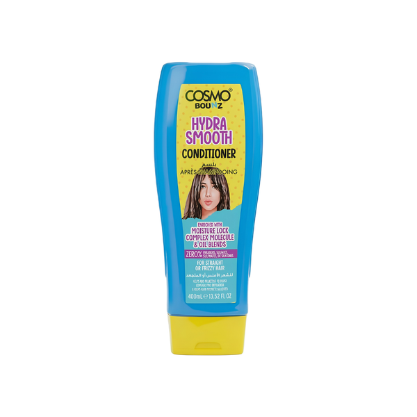 Cosmo Bounce Hydra Smooth Conditioner Moisturizing Anti-Frizz Formula for Straight or Curly Hair 400ml