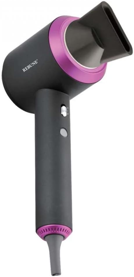 Rebune Pro RE-2096 Hair Dryer 1800W with Smart Control, Purple/Silver