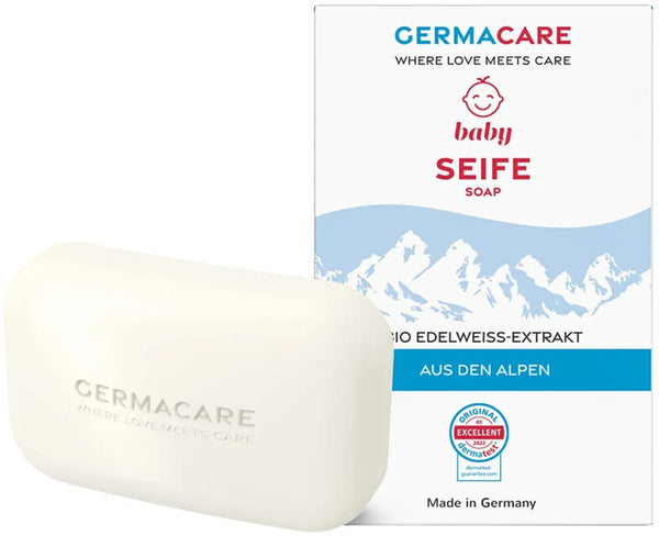 Germacare Baby Soap Bar Shea Butter Jojoba Oil Provitamin B Edelweiss Extract 100g