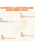 Sinoz Invisible Clear Suncare Stick SPF50+ PA++++ UVA & UVB, 15 g