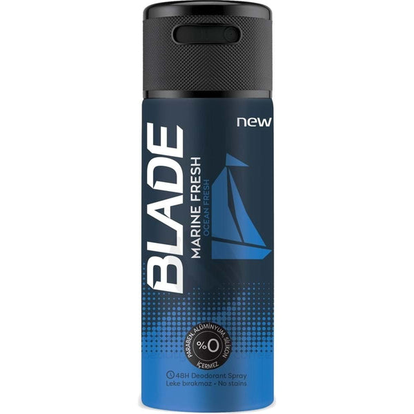 Blade Deo Marine Fresh Deodorant Spray 0% Aluminum Paraben Silicone 150 ml