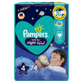 Pampers Baby-Dry Night Diapers Size 4, 10-15kg, 74 Diapers
