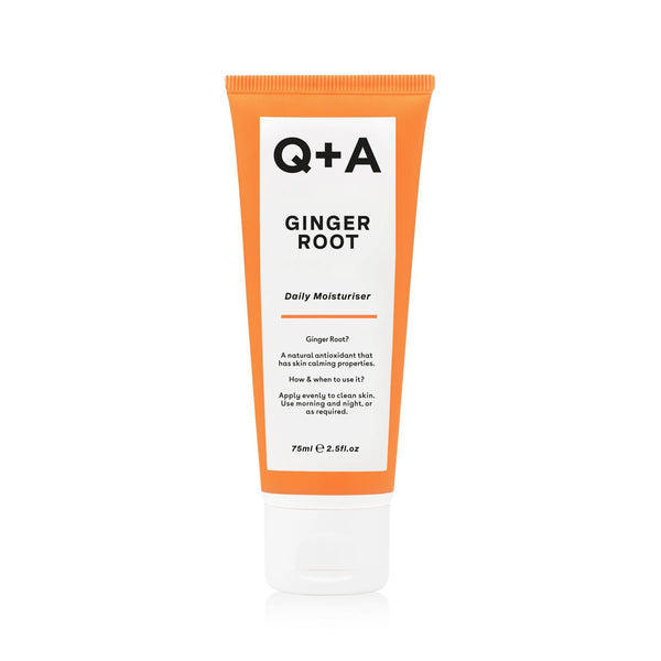 Q+A Ginger Root Daily Moisturiser Hydrating Lightweight Formula 75ml