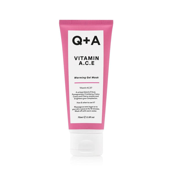 Q+A Vitamin A.C.E Warming Gel Face Mask with Vitamins A, C & E 75ml