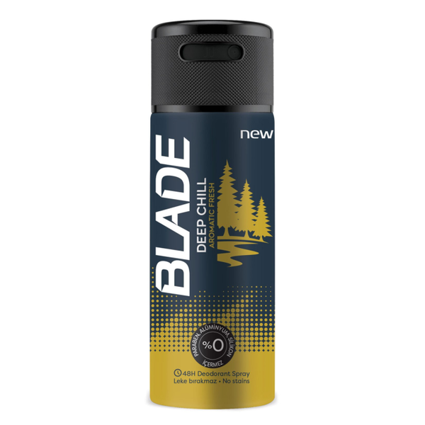Blade Deo Deep Chill Deodorant Spray 0% Aluminum Cool Fresh 150 ml