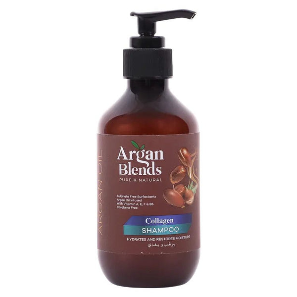 Argan Blends Collagen Shampoo Nourishing Liquid Formula with Argan Oil 300ml