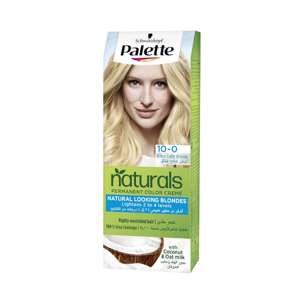 Palette Permanent Hair Colour Ultra Light Blonde 0-10 with Developer and Care Mask 110ml